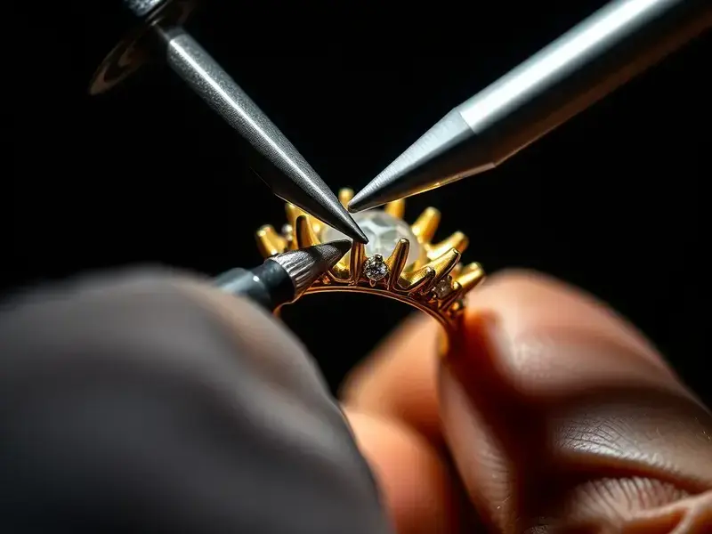 Jewelry repair in progress